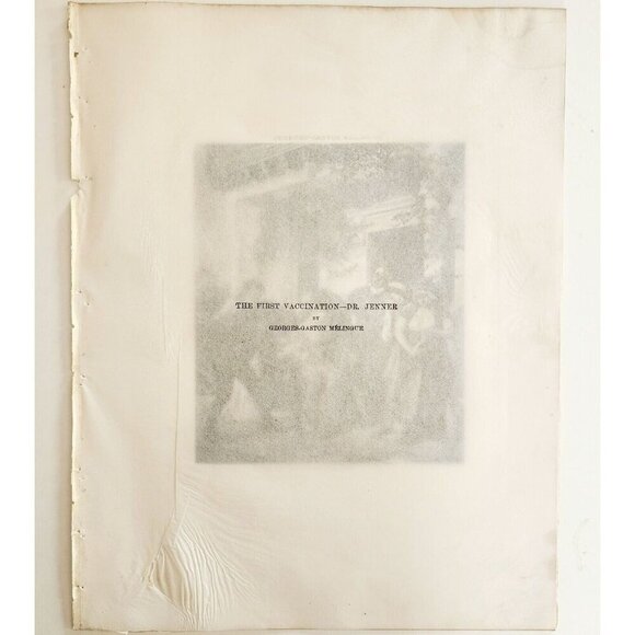 First Vaccination By Dr Jenner Photogravure Victorian 1894 Medical Melingue DWT1 - Picture 3 of 3